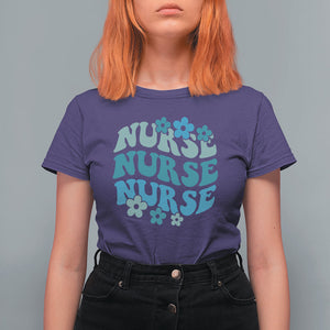 Groovy Nurse T Shirt For Women Nursing School RN Nurse Life Appreciation TS02 Purple Printyourwear