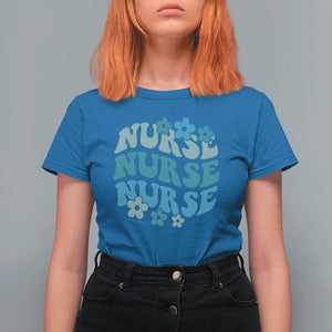 Groovy Nurse T Shirt For Women Nursing School RN Nurse Life Appreciation TS02 Royal Blue Printyourwear