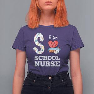 School Nurse T Shirt For Women S Is For School Nursing RN Nurse Appreciation TS02 Purple Printyourwear