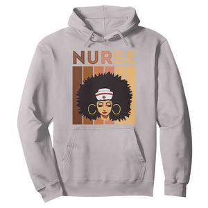 Black Nurse Hoodie Nurse Black Woman Magic Afro Melanin Queen Black History TS02 Ice Gray Printyourwear