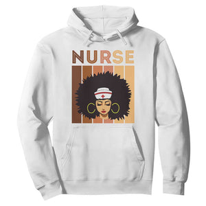 Black Nurse Hoodie Nurse Black Woman Magic Afro Melanin Queen Black History TS02 White Printyourwear