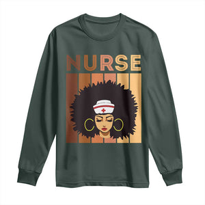 Black Nurse Long Sleeve Shirt Magic Afro Melanin RN Woman TS02 Dark Forest Green Print Your Wear