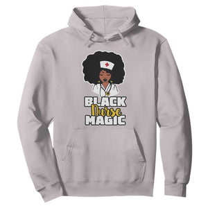 Black Nurse Hoodie Nurse Black Woman Magic Afro Melanin Queen Black History TS02 Ice Gray Printyourwear