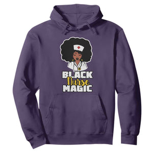 Black Nurse Hoodie Nurse Black Woman Magic Afro Melanin Queen Black History TS02 Purple Printyourwear