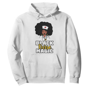 Black Nurse Hoodie Nurse Black Woman Magic Afro Melanin Queen Black History TS02 White Printyourwear