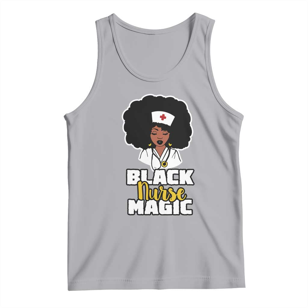 Black Nurse Magic Tank Top Afro Melanin RN Nursing Woman TS02 Athletic Heather Print Your Wear