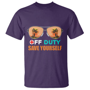 Funny Retired Nurse Off Duty Save Yourself Vacation Mode On Nurse T Shirt TS02 Printyourwear