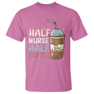 Half Coffee Half Nurse RN LPN Medical Staffs Funny Nurse T Shirt TS02 Printyourwear