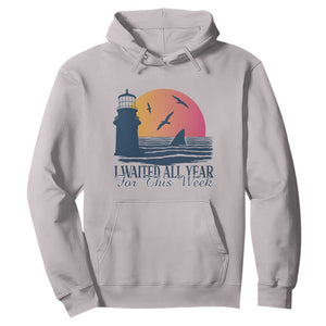 Funny Shark Lover Week Hoodie I Waited All Year For This Week TS02 Ice Gray Print Your Wear
