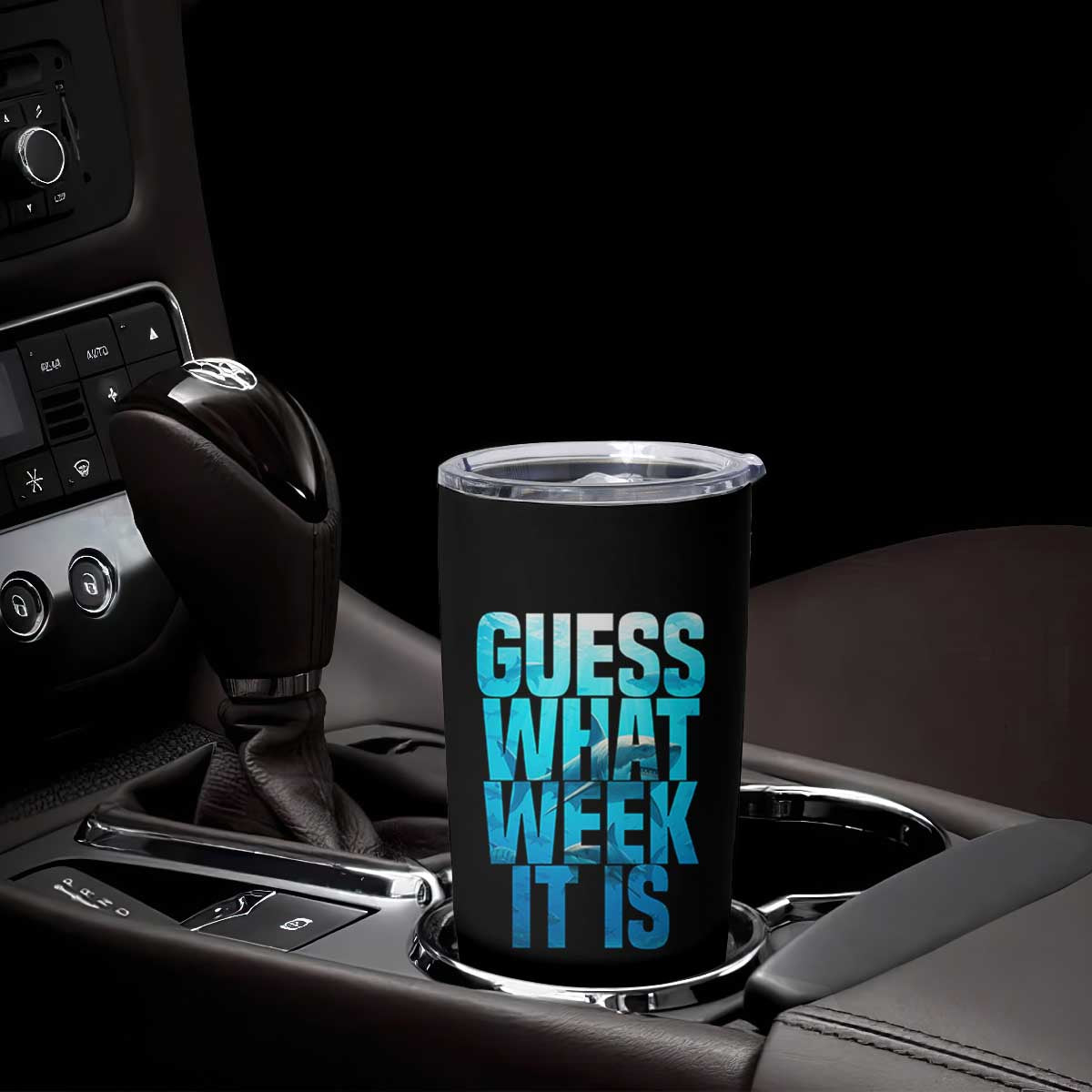 Funny Shark Lover Week Tumbler Cup Guess What Week It Is Blue Ocean TS02 Print Your Wear
