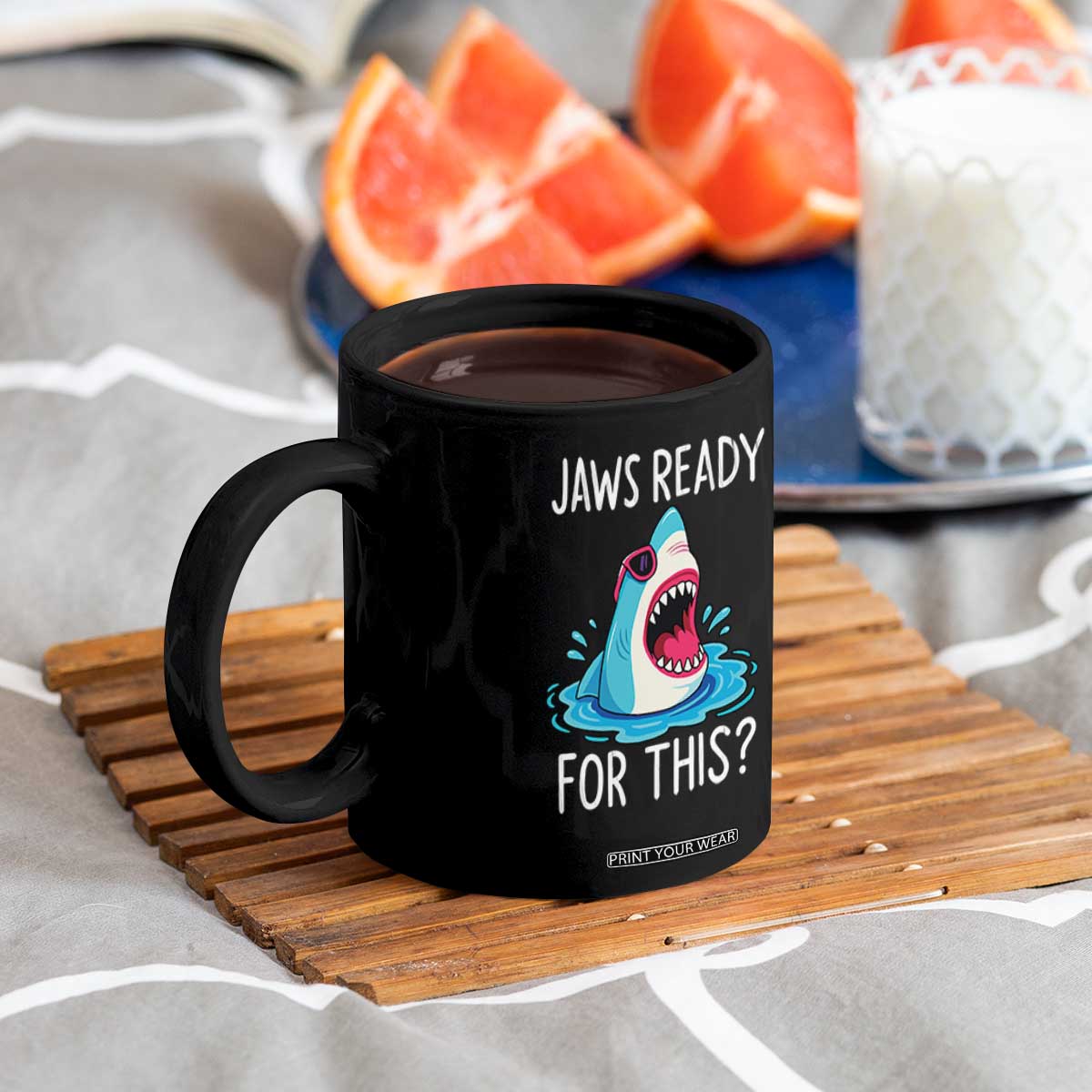 Funny Shark Lover Coffee Mug Are Jaw Ready For This Ocean Wildlife TS02 Print Your Wear