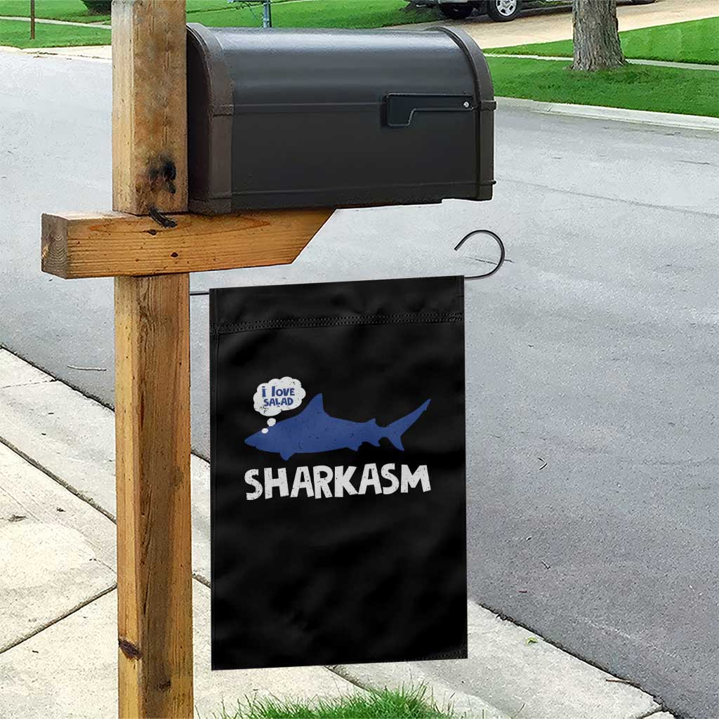 Funny Shark Sarcasm Garden Flag Shark Sharkasm Marine Biology Vintage TS02 Print Your Wear
