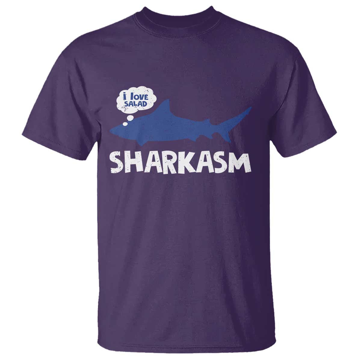 Funny Shark Sarcasm T Shirt Shark Sharkasm Marine Biology Vintage TS02 Purple Print Your Wear