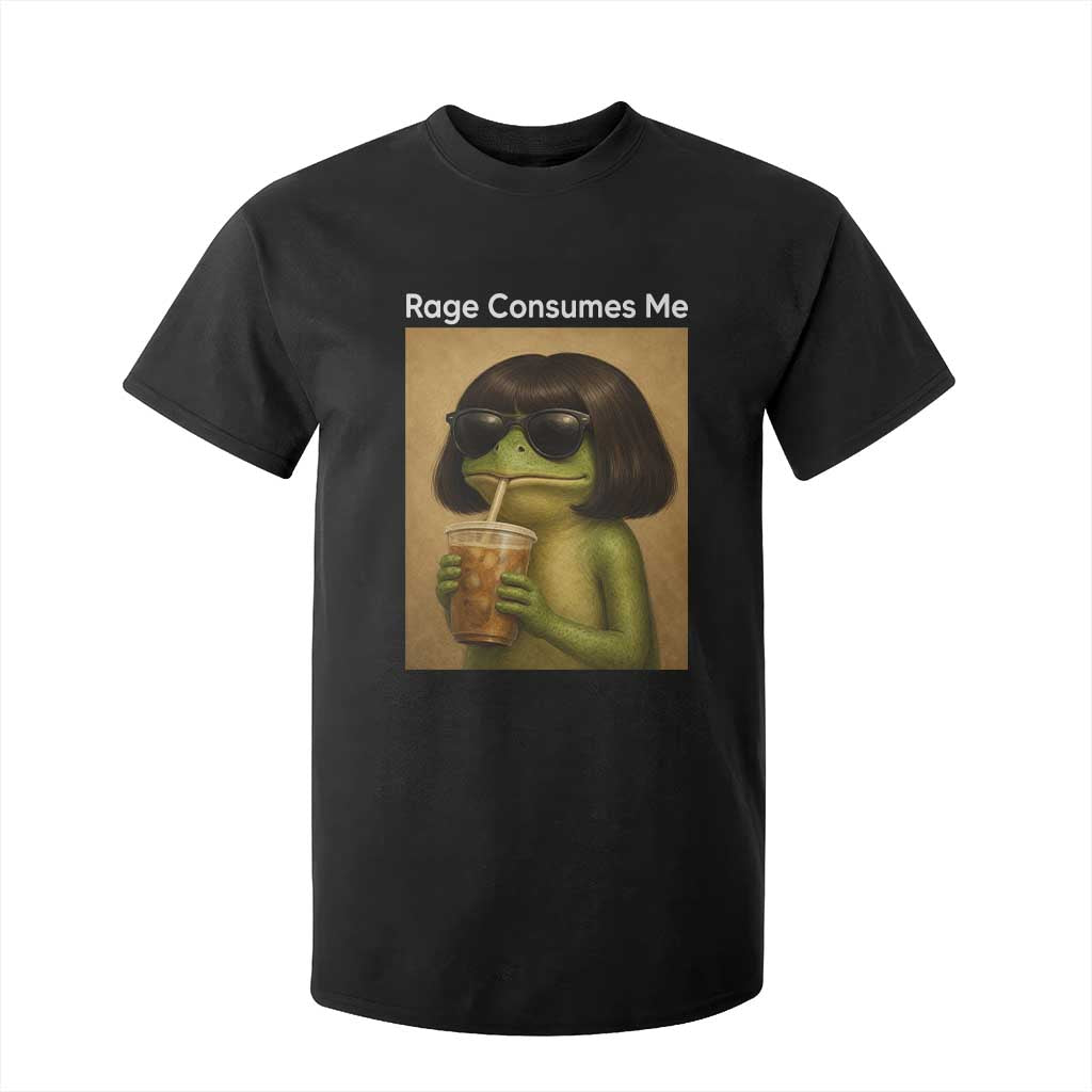 Funny Frog Bob Haircut Rage Consumes Me T Shirt For Kid Renaissance Painting Meme TS02 Black Print Your Wear