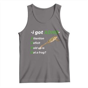 I Got ADHD Attention Deficit Hold Up Is Dat A Frog Tank Top Neurodiversity Humor Weirdcore TS02 Deep Heather Print Your Wear