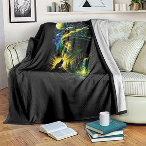 Cosmic Frog Howling At Moon Parody Graphic Throw Blanket Vintage 90s Retro Fantasy Meme TS02 Print Your Wear