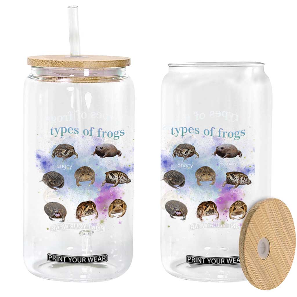 Types Of Frogs Funny Rain Frog Meme Chart Glass Can Angry Grumpy Eepy Chonk Potato Round Judgy Ferocious TS02 Print Your Wear