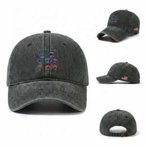 Types Of Frogs Funny Rain Frog Meme Chart Washed Cotton Baseball Cap Angry Grumpy Eepy Chonk Potato Round Judgy Ferocious TS02 Washed Cap Universal Fit Dark Green Print Your Wear