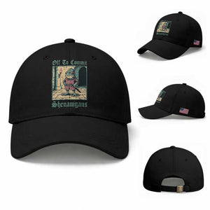 Funny Medieval Frog Knight Fantasy RPG Meme Baseball Cap Off To Commit Shenanigans TS02 Baseball Cap Universal Fit Black Print Your Wear
