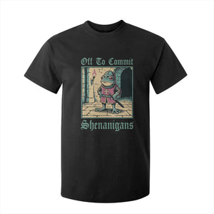 Funny Medieval Frog Knight Fantasy RPG Meme T Shirt For Kid Off To Commit Shenanigans TS02 Black Print Your Wear