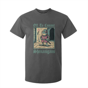 Funny Medieval Frog Knight Fantasy RPG Meme T Shirt For Kid Off To Commit Shenanigans TS02 Dark Heather Print Your Wear