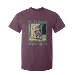 Funny Medieval Frog Knight Fantasy RPG Meme T Shirt For Kid Off To Commit Shenanigans TS02 Maroon Print Your Wear