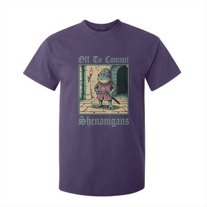 Funny Medieval Frog Knight Fantasy RPG Meme T Shirt For Kid Off To Commit Shenanigans TS02 Purple Print Your Wear