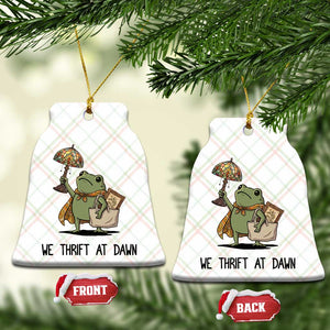Funny Thrifting Frog Vintage Antique Hunter Ceramic Ornament We Thrift At Dawn Humor TS02 Print Your Wear