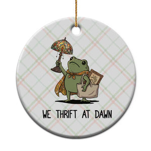 Funny Thrifting Frog Vintage Antique Hunter Ceramic Ornament We Thrift At Dawn Humor TS02 1pc Christmas Plaid Print Your Wear