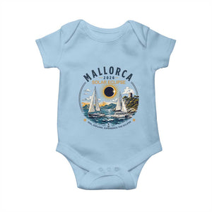 Mallorca Spain 2026 Total Solar Eclipse Baby Onesie Sailing Cruise Totality Sail Explore Experience Travel Souvenir TS02 Light Blue Print Your Wear