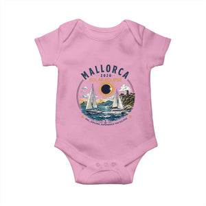 Mallorca Spain 2026 Total Solar Eclipse Baby Onesie Sailing Cruise Totality Sail Explore Experience Travel Souvenir TS02 Light Pink Print Your Wear