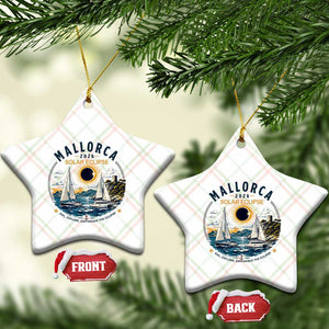 Mallorca Spain 2026 Total Solar Eclipse Ceramic Ornament Sailing Cruise Totality Sail Explore Experience Travel Souvenir TS02 Print Your Wear