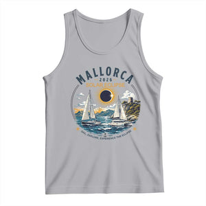Mallorca Spain 2026 Total Solar Eclipse Tank Top Sailing Cruise Totality Sail Explore Experience Travel Souvenir TS02 Athletic Heather Print Your Wear