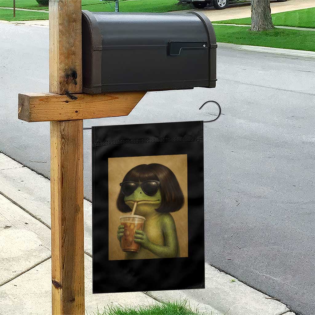 Funny Frog Bob Haircut Renaissance Painting Meme Garden Flag TS02 Print Your Wear
