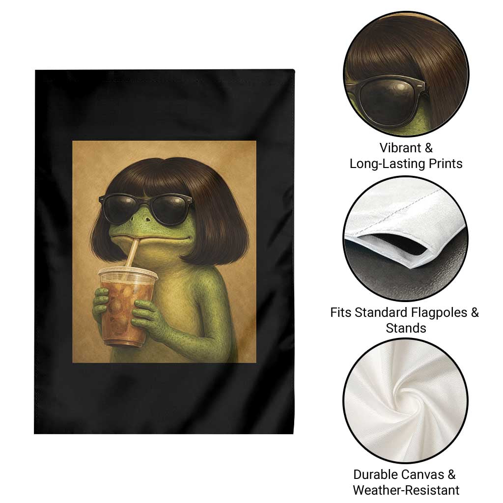 Funny Frog Bob Haircut Renaissance Painting Meme Garden Flag TS02 Print Your Wear