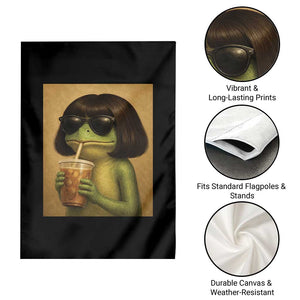 Funny Frog Bob Haircut Renaissance Painting Meme Garden Flag TS02 Print Your Wear