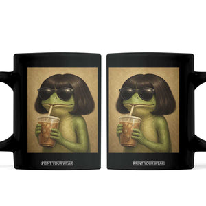 Funny Frog Bob Haircut Renaissance Painting Meme Coffee Mug TS02 Black Print Your Wear