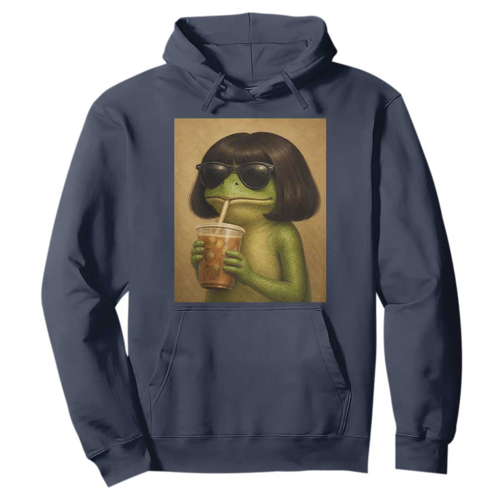Funny Frog Bob Haircut Renaissance Painting Meme Hoodie TS02 Navy Print Your Wear