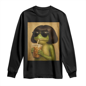 Funny Frog Bob Haircut Renaissance Painting Meme Long Sleeve Shirt TS02 Black Print Your Wear