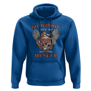 Western Skull Hoodie Somebody Save Me From Myself Country Music Western Retro TS02 Royal Blue Printyourwear