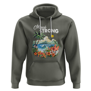 Maui Strong Hawaii Strong Pray For Maui Island Hoodie TS02 Military Green Printyourwear