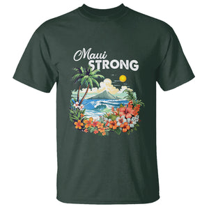 Maui Strong Hawaii Strong Pray For Maui Island T Shirt TS02 Dark Forest Green Printyourwear