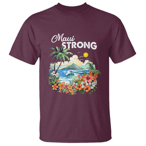 Maui Strong Hawaii Strong Pray For Maui Island T Shirt TS02 Maroon Printyourwear