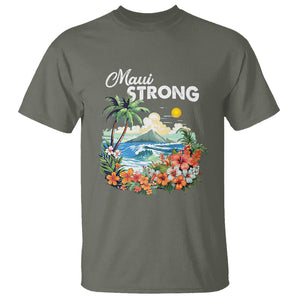 Maui Strong Hawaii Strong Pray For Maui Island T Shirt TS02 Military Green Printyourwear