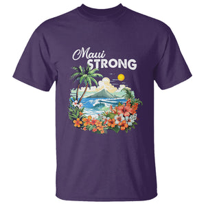 Maui Strong Hawaii Strong Pray For Maui Island T Shirt TS02 Purple Printyourwear