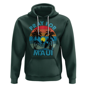 Pray For Maui Maui Strong Hawaii Strong Retro Hoodie TS02 Dark Forest Green Printyourwear