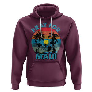 Pray For Maui Maui Strong Hawaii Strong Retro Hoodie TS02 Maroon Printyourwear