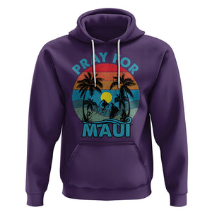 Pray For Maui Maui Strong Hawaii Strong Retro Hoodie TS02 Purple Printyourwear