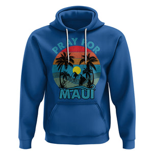 Pray For Maui Maui Strong Hawaii Strong Retro Hoodie TS02 Royal Blue Printyourwear