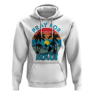 Pray For Maui Maui Strong Hawaii Strong Retro Hoodie TS02 White Printyourwear